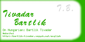 tivadar bartlik business card